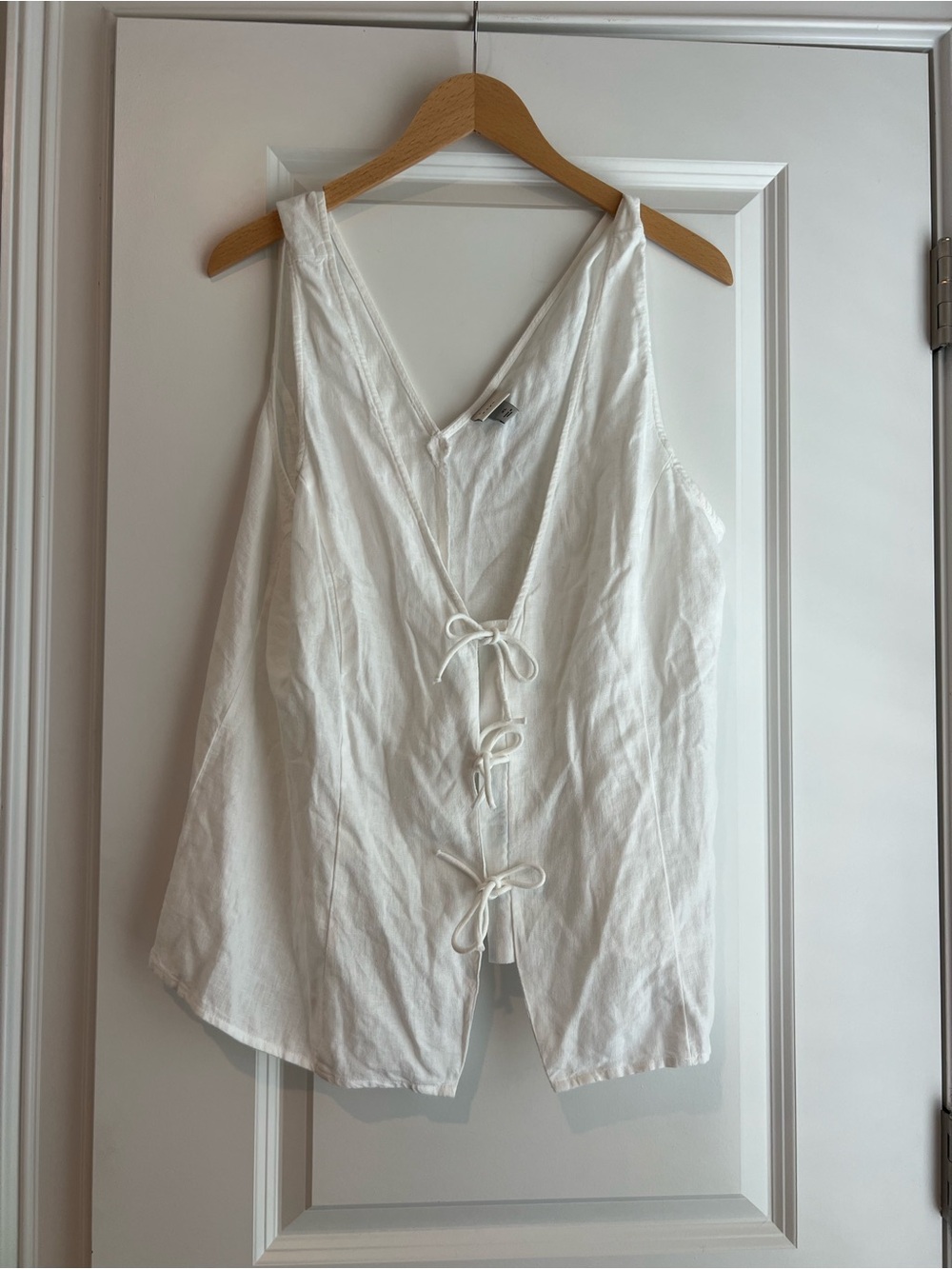 Target White Tie-Front V-Neck Tank